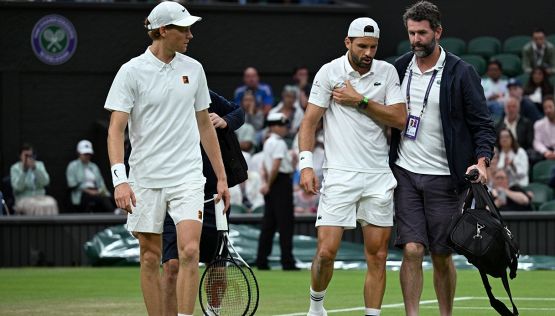 Dimitrov, ritiro sul 2-0: negli Slam era accaduto solo due volte. E Bertolucci avvisa Sinner su Shelton