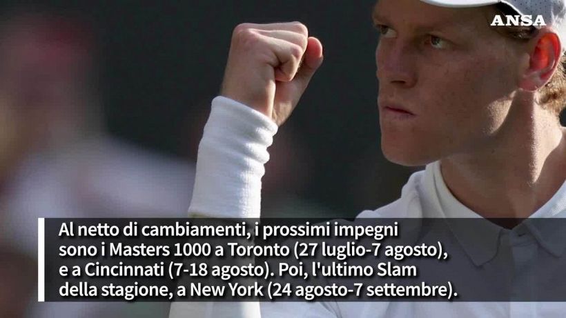 Sinner, riposo dopo il trionfo a Wimbledon (ma breve)
