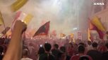 Calcio, i tifosi della Roma a Piazza Navona per i 98 anni del club