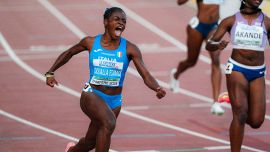 Kelly Doualla domina agli Europei Under 20: oro da urlo nei 100 metri. Saraceni firma il record nel triplo, Inzoli d’argento