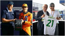 F1, Dybala ospite d'onore al Gp di Olanda dopo l'ex Inter Cruz: baci e abbracci con Domenicali