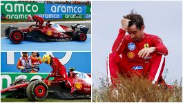 Ferrari, la domenica bestiale di Hamilton e Leclerc: le foto di Charles seduto a bordo pista diventano virali