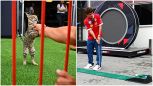F1, Baku: da Leclerc a Gasly tutti pazzi per il golf ma è un gatto il vero protagonista del paddock
