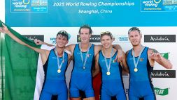 Oro Italia ai Mondiali di Canottaggio a Shanghai, quattro di coppia dedica medaglia all'amico scomparso Filippo Mondelli
