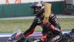 Misano, Bezzecchi vince nel nome di Aldo, Giovanni e Giacomo: 'Ecco perchè l'omaggio a Tre Uomini e una gamba'