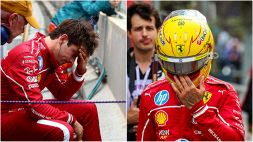 Incubo Ferrari a Baku, bufera web su Hamilton e Leclerc: giallo sulle gomme di Lewis, i team radio, la disfatta