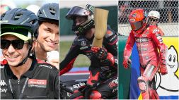 Misano: dal Garpez di Bezzecchi alla caduta di Marquez sotto gli occhi di Valentino Rossi, Norris e Agostini