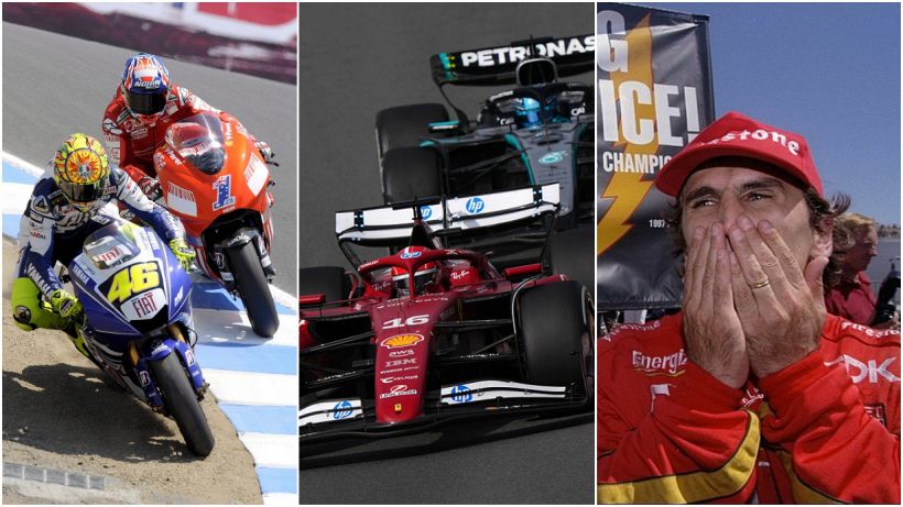 Leclerc, magia su Russell come Zanardi e Rossi a Laguna Seca: incidente Antonelli, retroscena team radio Ferrari