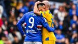 Sampdoria-Frosinone 1-1: Coda salva il debutto di Gregucci, l'arbitro s'inventa due rigori ma il Var glieli annulla Sampdoria-Frosinone 1-1: Coda salva il debutto di Gregucci, l'arbitro s'inventa due rigori ma il Var glieli annulla