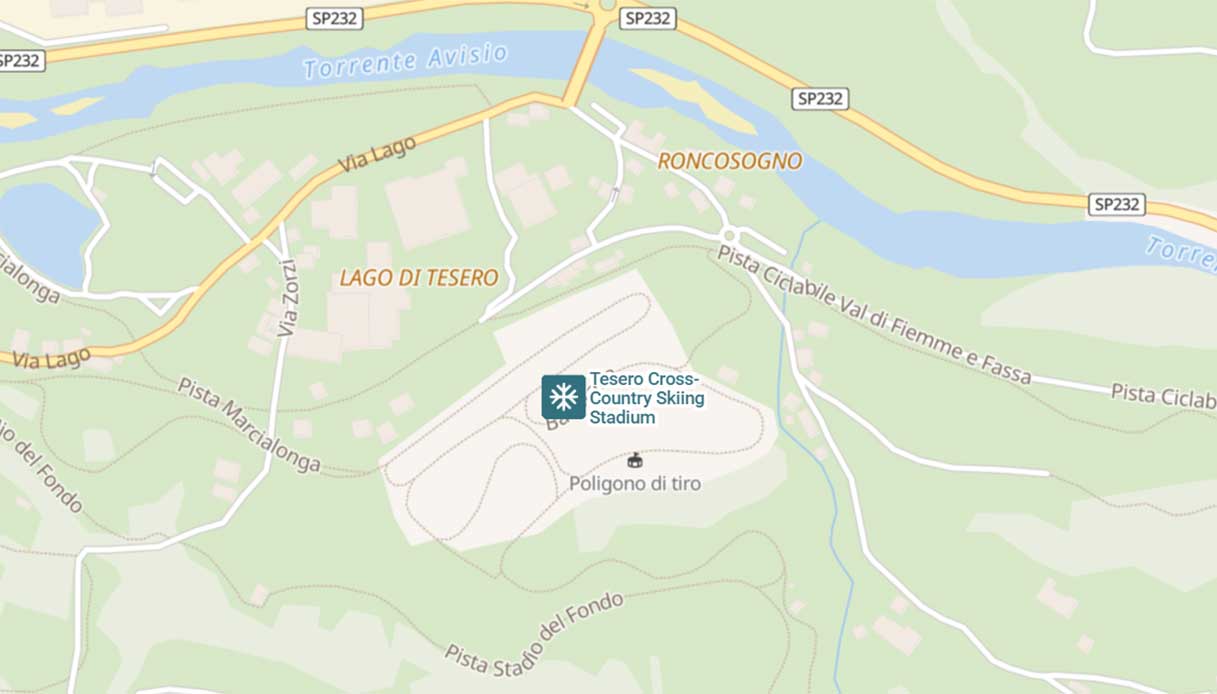 tesero mappa olimpiadi