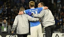Napoli, De Bruyne non doveva battere il rigore: come sta e quando potrebbe tornare