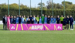 Serie A Women, la linea di centrocampo rossa contro la violenza sulle donne in occasione del 25 novembre
