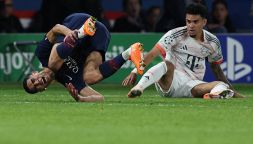 Infortunio Hakimi, l'intervento killer di Luis Diaz in PSG-Bayern e le lacrime dell'ex Inter: immagini choc