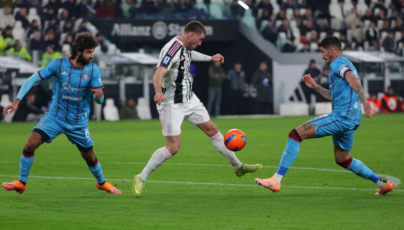 Juventus-Cagliari, Vlahovic ko e in lacrime: la reazione di Spalletti, il cambio e come sta Dusan