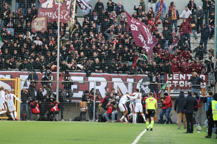 La Salernitana respira ma che spavento per il ds, Canotto supergol alla Cassano