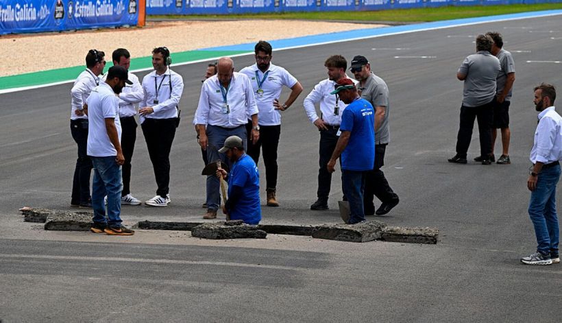 Voragine in pista a Goiania: Sprint MotoGP ritardata, qualifiche Moto2 e Moto3 rinviate. Cosa è successo