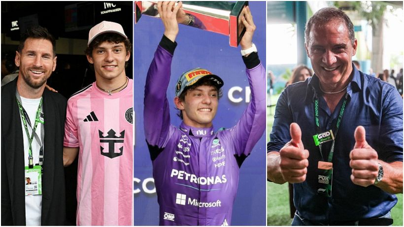 Antonelli: i complimenti di Messi, papà Marco che esulta e l'abbraccio con la sorellina Maggie. Cartoline da Miami