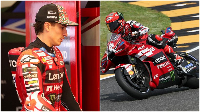 Mugello libere, Bagnaia cade: la reazione inattesa di Dall'Igna. Marquez zoppica e fatica, Di Giannantonio vola
