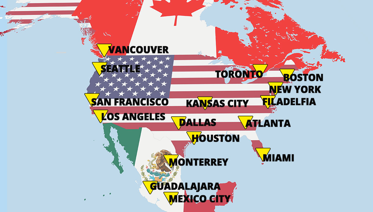 mappa stadi mondiali