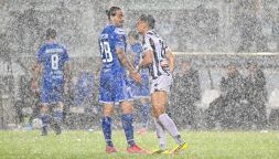 Serie C, la pioggia sospende il primo atto della finale tra Brescia e Ascoli. Crespi risponde a Rizzo Pinna