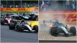 Gp Belgio: Hamilton penalizzato per l'incidente al via con Russell, cosa è successo. Mercedes out, 5' a Lewis