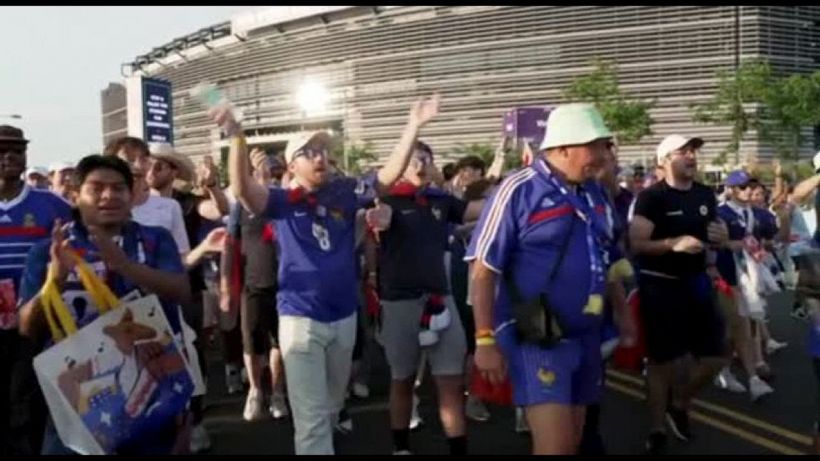 Francia-Svezia 3-0, l'esultanza dei tifosi nel New Jersey