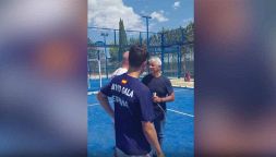 Padel che passione, ai Giochi del Mediterraneo il Ministro Abodi gioca con la nazionale spagnola