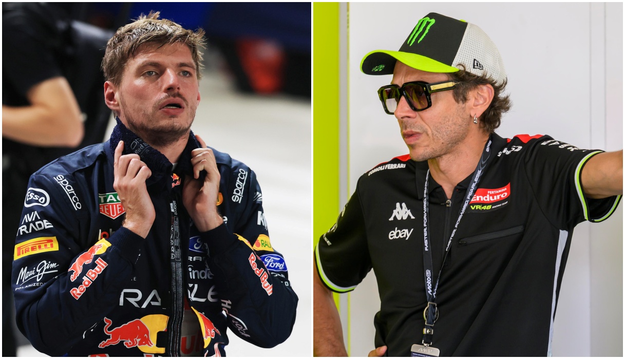 Valentino Rossi contro Verstappen, crossover stellare a Portimao: Max non conosce sosta, altra sfida per il Dottore