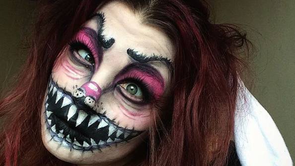 Trucco horror, una giovane artista crea make-up da incubo