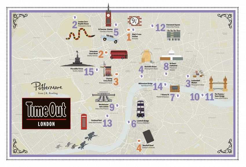 La mappa turistica di Harry Potter, un buon motivo per visitare Londra