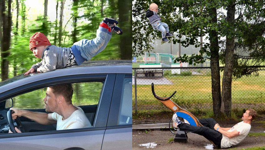 Voi riuscireste a scattare queste foto con vostro figlio?