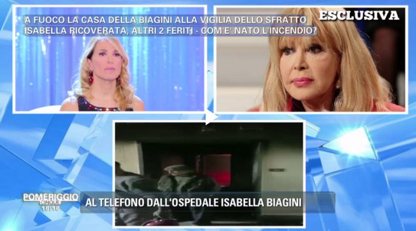 Isabella Biagini ha dato fuoco al suo appartamento: la sua verità