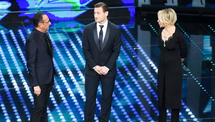Da Sciopé al Piccione: a Sanremo è Totti show