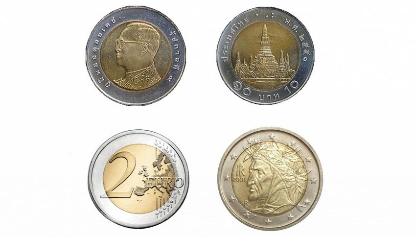 25 centesimi per 2 euro: la truffa delle monete thailandesi
