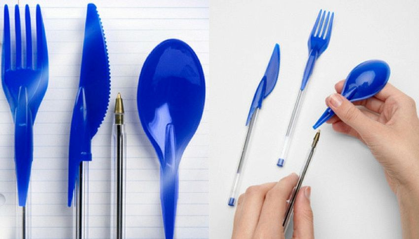 La penna-forchetta che ti farà risparmiare tempo in ufficio