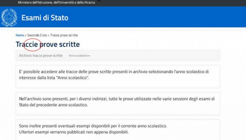 Errore nelle "tracce": sbaglia il Ministero sugli esami di Stato