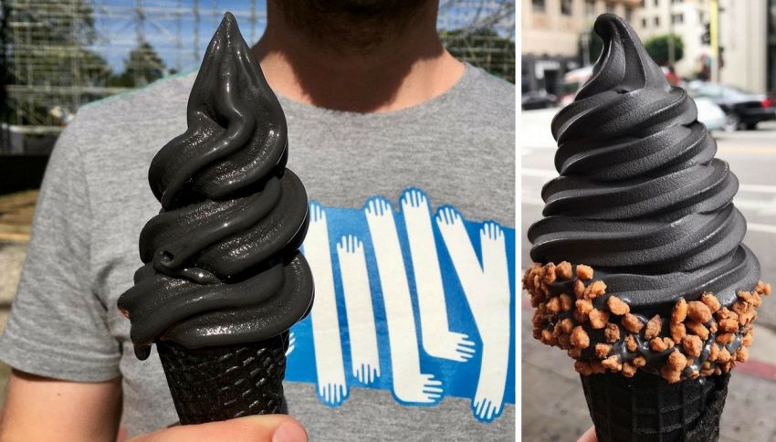 Il gelato nero è il nuovo trend dell’estate