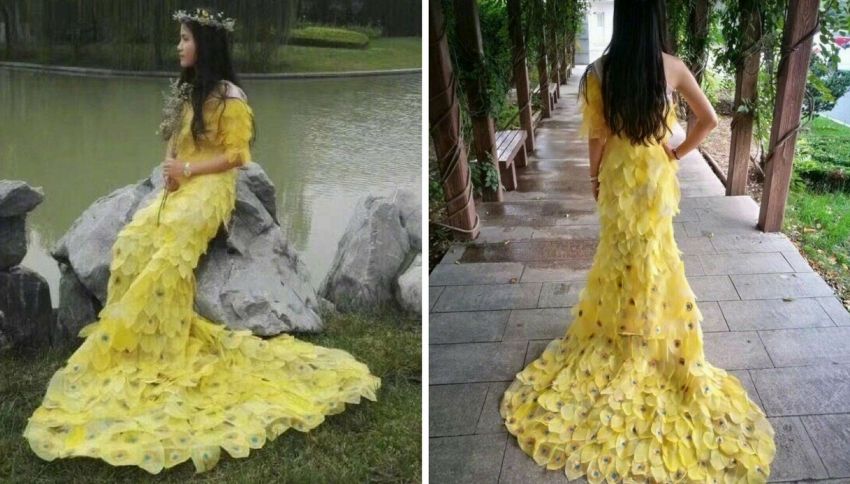 Un vestito di sole foglie, l'impresa degli studenti cinesi