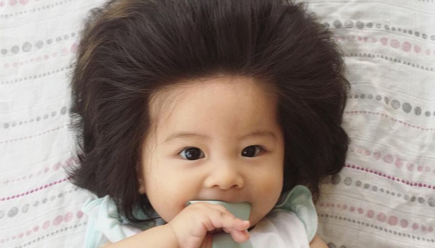 Baby Chanco ha solo sei mesi e molti più capelli di te