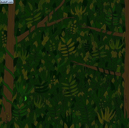 Test visivo, riesci a trovare il serpente nascosto nella giungla?