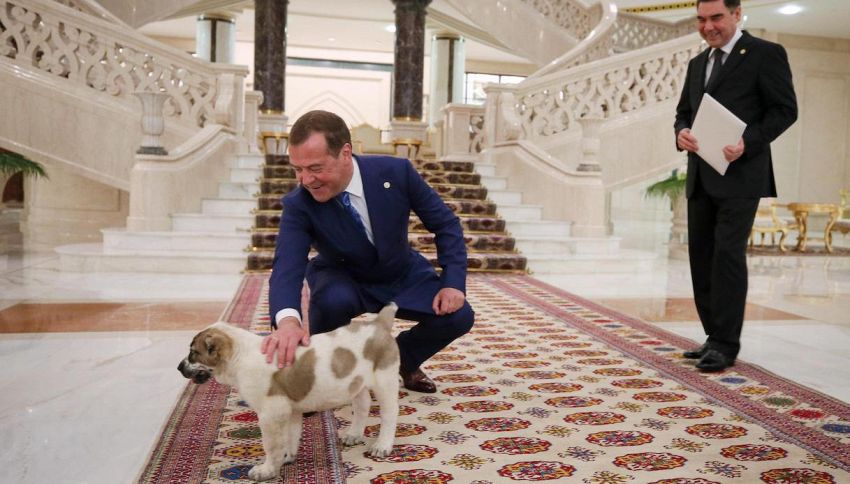 In Turkmenistan c’è un’enorme statua dorata dedicata a un cane