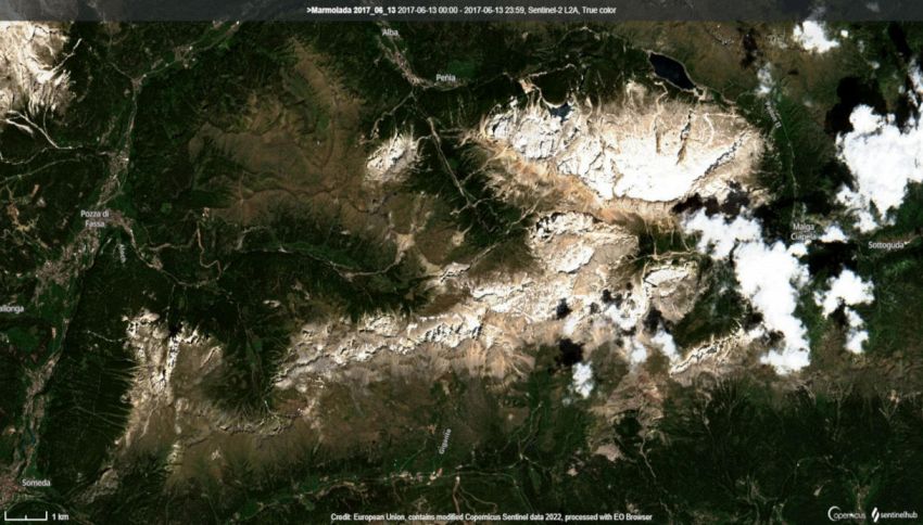 Italia, il dramma dei ghiacciai italiani visto dal satellite