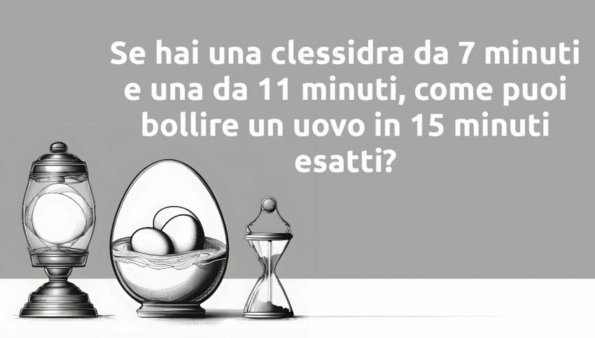 Quiz intelligenza, riesci a capire come far bollire l'uovo?