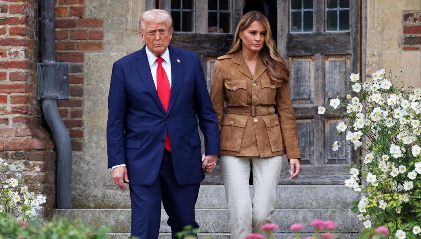 La strana sistemazione di Donald e Melania Trump durante la visita nel Regno Unito