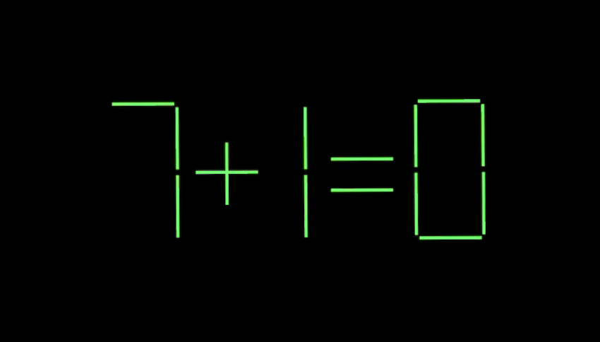 7 + 1 = 0? L&rsquo;indovinello dei segmenti che inganna tutti (ma la soluzione &egrave; geniale)