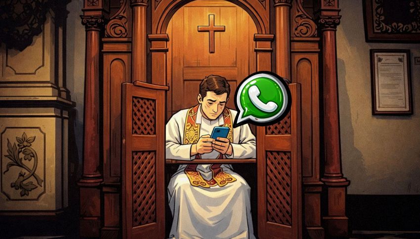 Confessioni su WhatsApp? Il post da 'pesce d'Aprile' di un prete manda in tilt i social