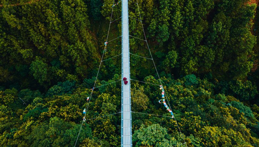 Inaugurato il ponte pi&ugrave; alto del mondo (e puoi tuffarti nel vuoto da un'altezza estrema)