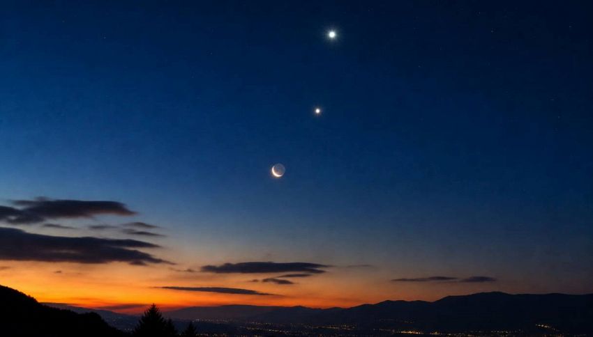 Luna, Venere e Giove insieme nello spettacolo pi&ugrave; scenografico del mese di Maggio: quando alzare gli occhi al cielo
