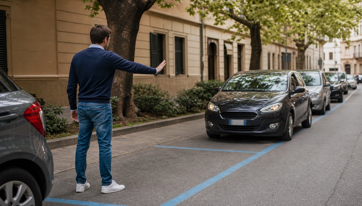 Bloccare il parcheggio a piedi? Rischi una sanzione