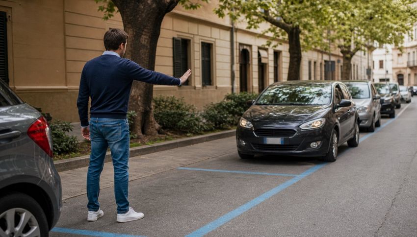 Bloccare il parcheggio a piedi? Rischi una sanzione